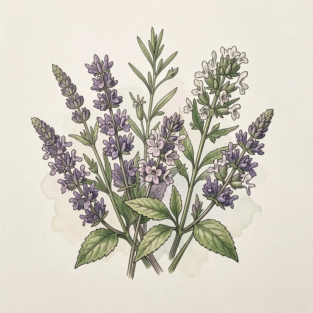 Botanical illustration workspace